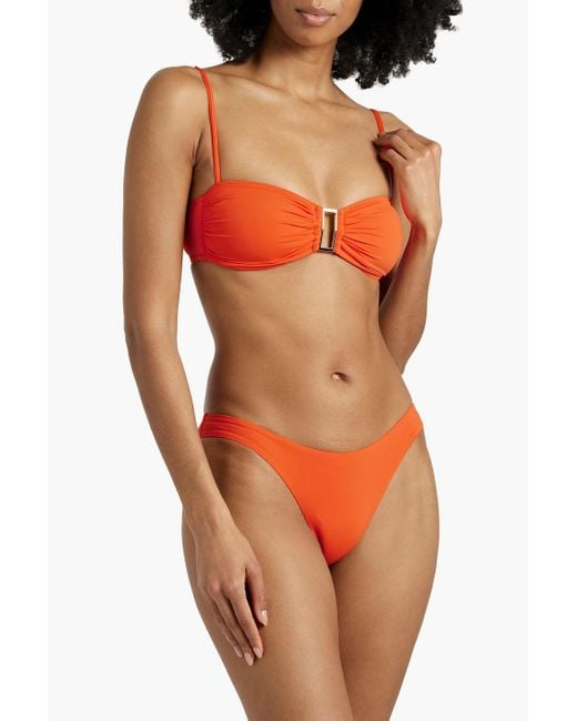 Melissa Odabash Orange Spain Embellished Bikini Top