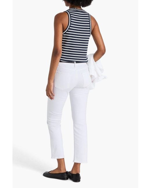 FRAME White Le High Straight High-Rise Straight-Leg Jeans