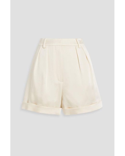 Jonathan Simkhai Natural Devan Satin-Crepe Shorts