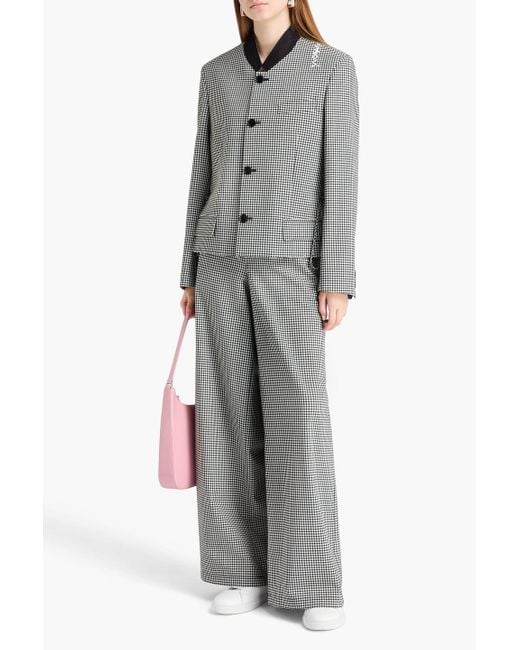 Marni Gray Jacke aus jacquard mit gingham-karo