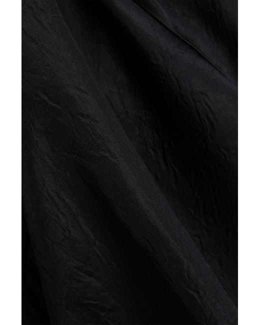 Tibi Black Crinkled Satin Camisole
