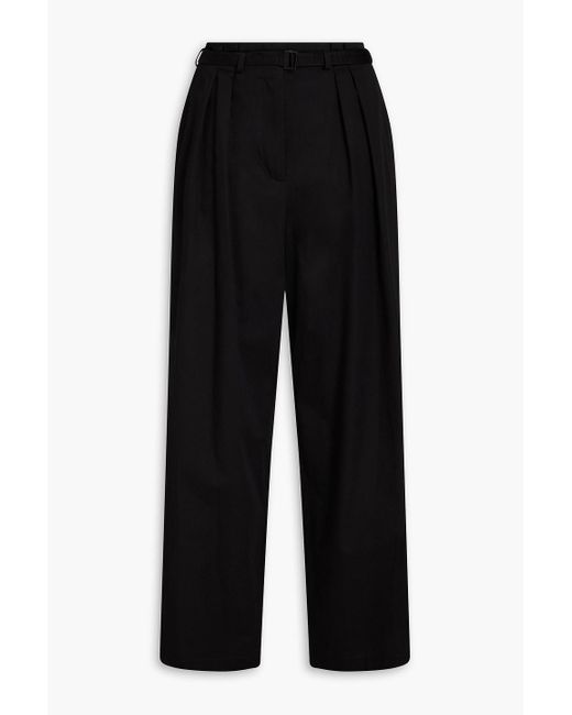 Joseph Black Tunius hose mit weitem bein aus baumwollsatin