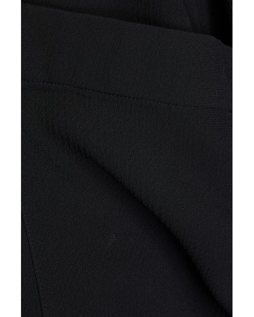 Emporio Armani Black Cropped jacke aus krepon