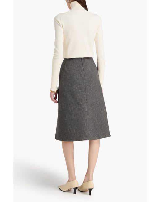 Jil Sander Gray Wool-blend Skirt