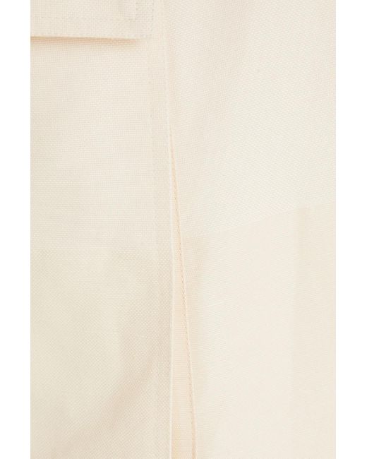 Roksanda Natural Genesis Belted Cotton, Linen And Silk-blend Maxi Shirt Dress