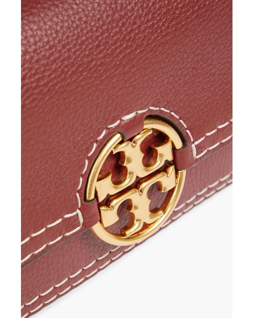 Tory Burch Red Miller Western Small Pebbled-leather Shoulder Bag