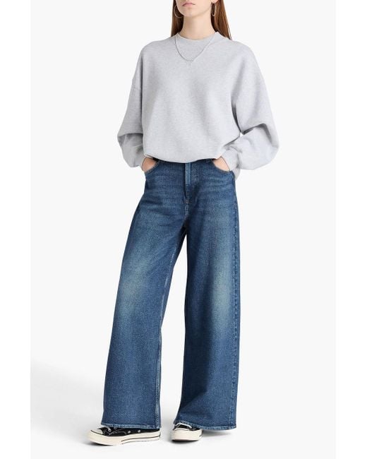 Rag & Bone Blue Track pants "miramar" aus baumwollfrottee mit print und denim-effekt