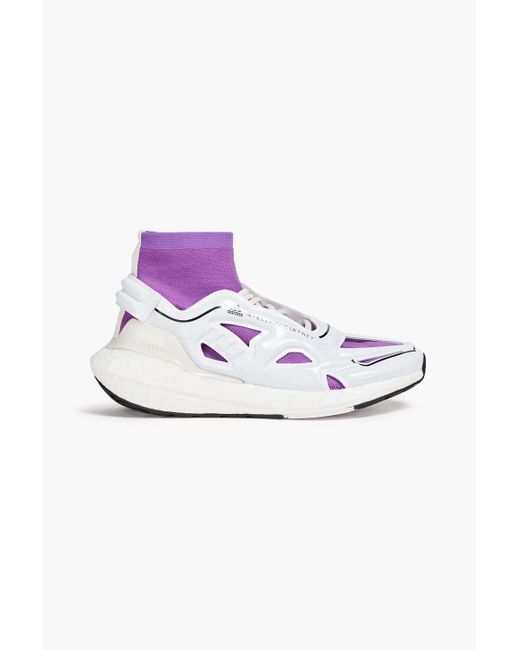 Adidas By Stella McCartney Purple Ultraboost 22 Elevate Rubber And Stretch-knit Sneakers