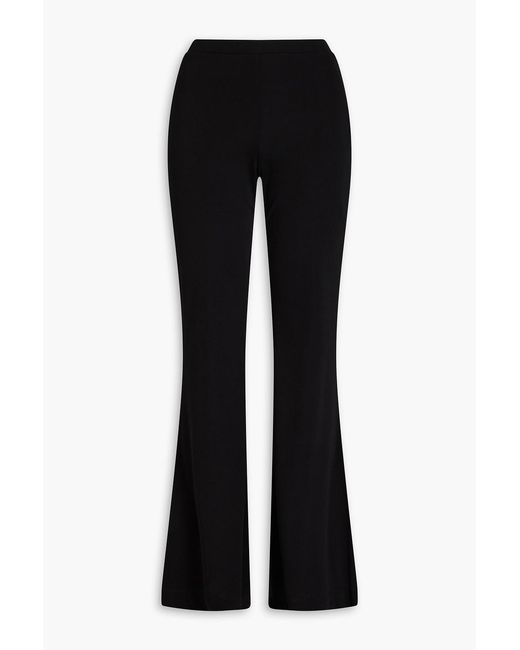 Diane von Furstenberg Black Brooklyn Jersey Flared Pants