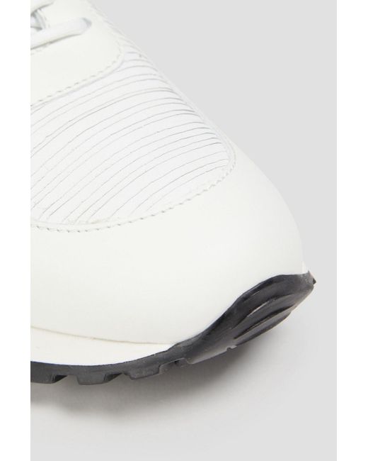 Giuseppe Zanotti White Jima Cracked-leather Sneakers