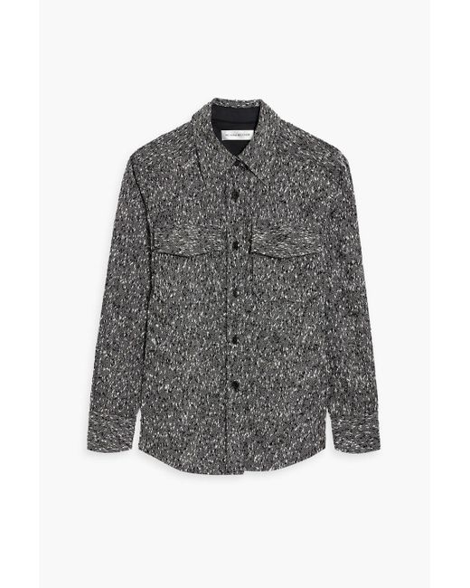 Victoria Beckham Gray Bouclé-tweed Shirt Jacket