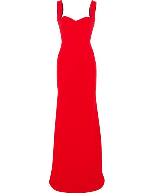 Victoria Beckham Red Crepe Gown