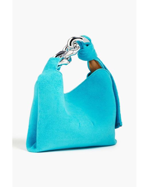 J.W. Anderson Blue Tote bag aus frottee mit knotendetail