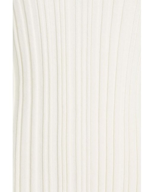 Loulou de Saison White Elsa Silk-blend Sweater