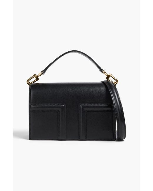 Totême  Black Mini t-flap schultertasche aus geprägtem leder