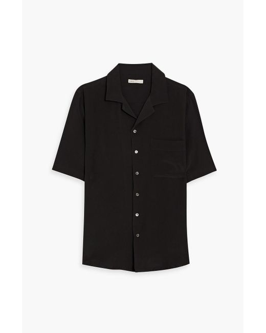 Onia Black Silk Shirt for men
