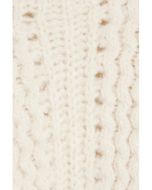 IRO White Iliade Brushed Open-knit Sweater