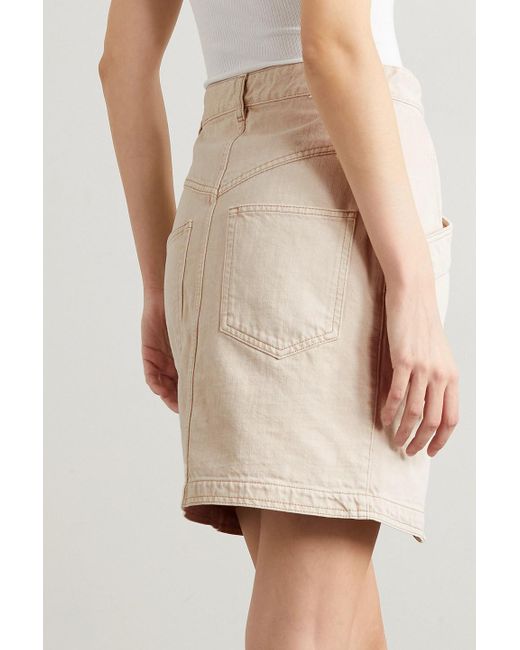 Isabel Marant Natural Sabel Denim Mini Skirt