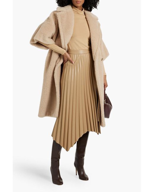 Max Mara Natural Primo Double-Breasted Camel, Wool And Silk-Blend Coat