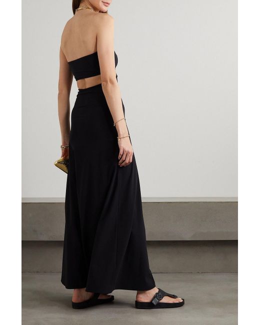Dodo Bar Or Black Miley trägerloses maxikleid aus stretch-jersey mit verzierung und cut-out