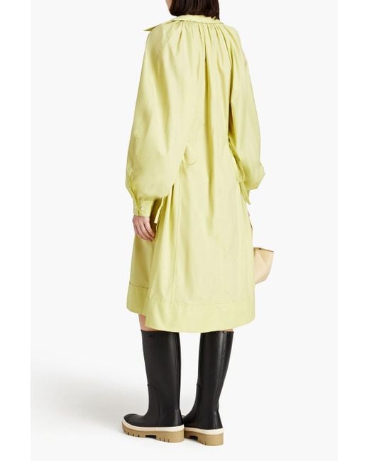 3.1 Phillip Lim Yellow Cotton-poplin Midi Shirt Dress
