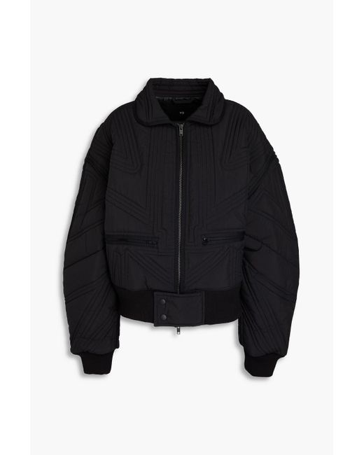 Y-3 Black Quilted Shell Jacket