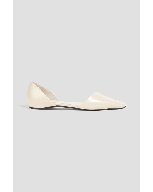 Totême White Leather Flats