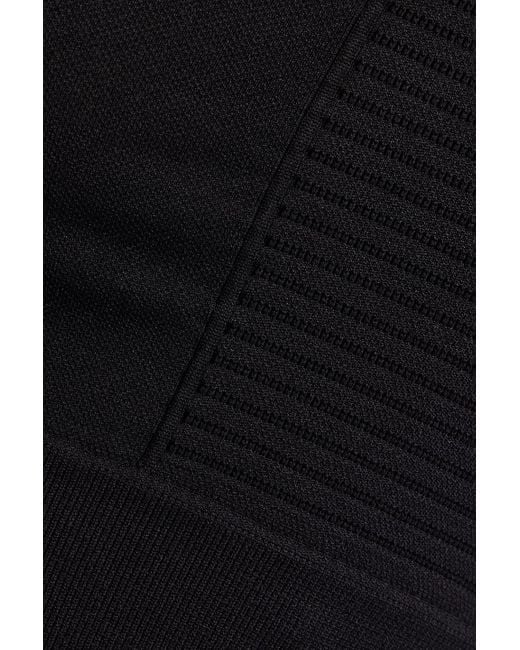 Rick Owens Black Athena One-Shoulder Cropped Stretch-Jersey Top