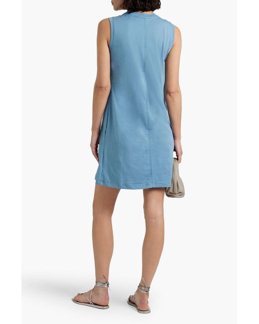 ATM Blue Cotton-jersey Mini Dress