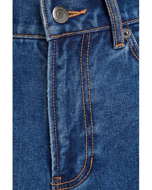 Veronica Beard Blue Haizley High-rise Wide-leg Jeans