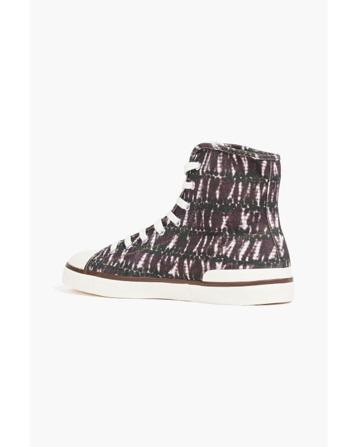 Isabel Marant Benkeeth high-top-sneakers aus denim mit batikmuster in Purple für Herren