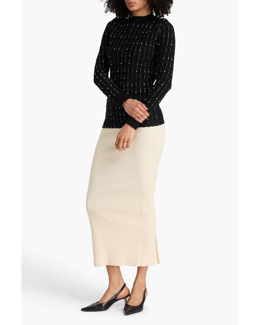 Wardrobe NYC Natural Ribbed Cotton Maxi Skirt