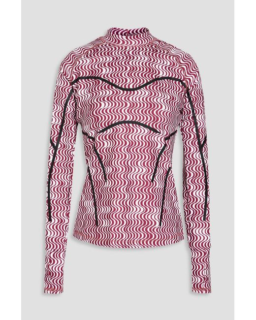 Adidas By Stella McCartney Pink Oberteil aus stretch-jersey mit applikationen