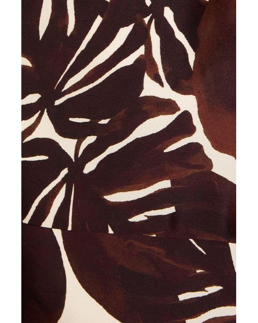 Nicholas Brown Dierra maxirock aus satin mit print