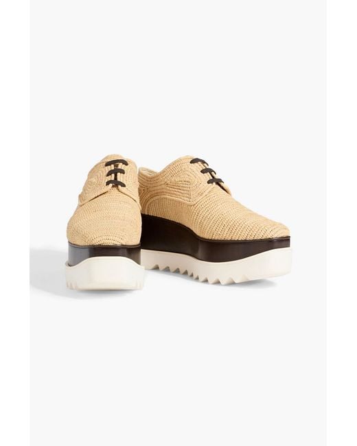 Stella McCartney Natural Elyse Raffia Platform Brogues