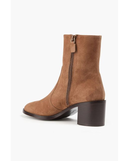 Stuart Weitzman Brown Esme Suede Ankle Boots