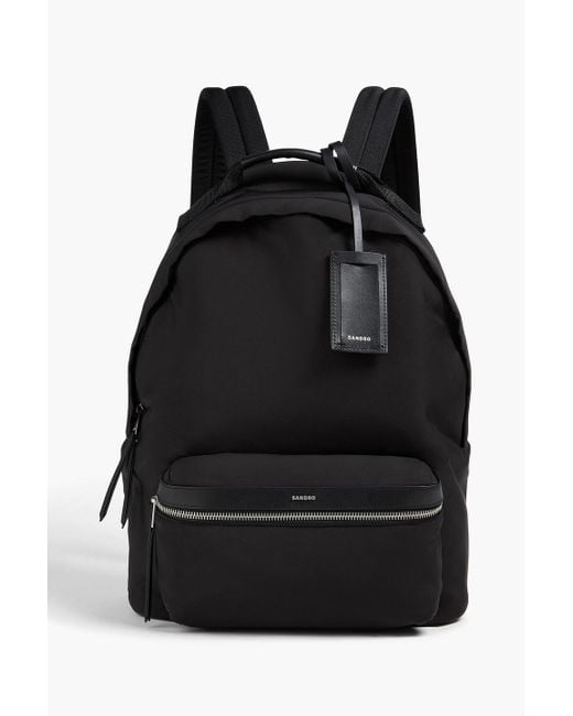 Sandro Black Shell Backpack for men