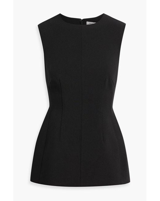 Veronica Beard Black Faith Crepe Top