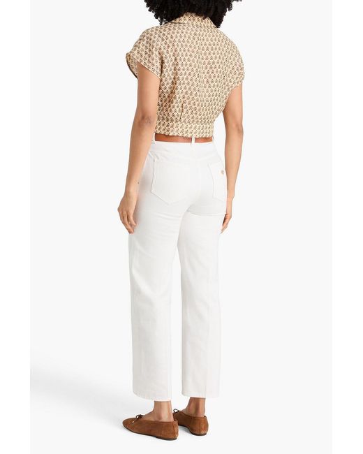 Claudie Pierlot White High-rise Straight-leg Jeans