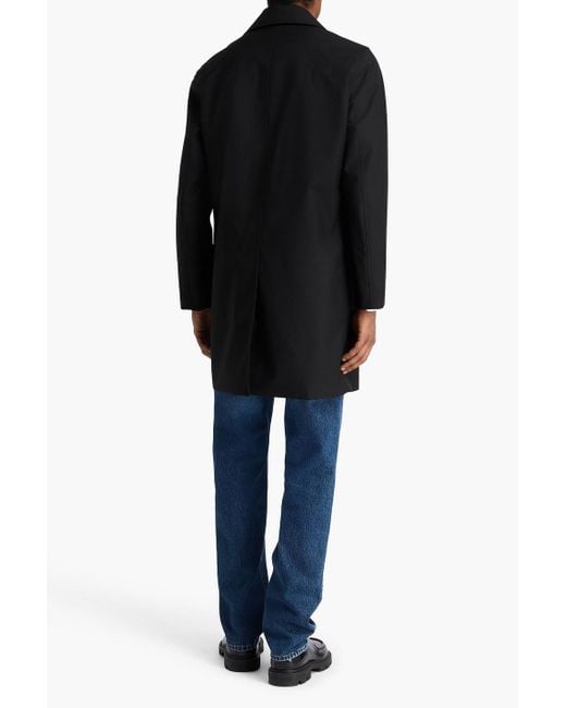 Sandro Black Twill Coat for men