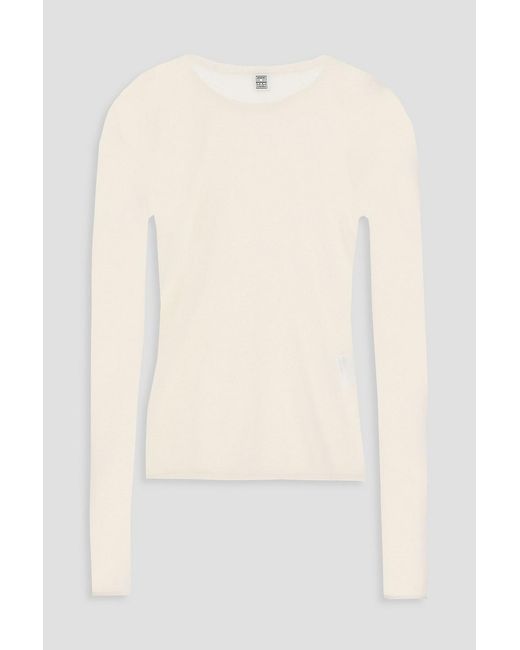 Totême White Cashmere Sweater
