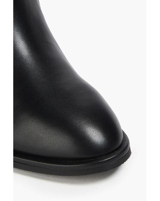 Stuart Weitzman Black Ryland 80 Leather Knee Boots