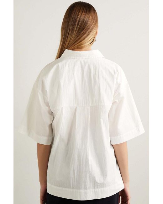 Co. White Tton-blend Poplin Shirt