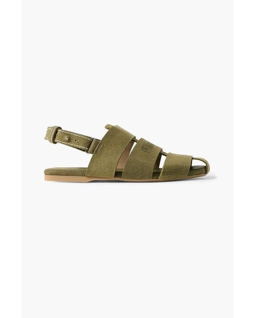 J.W. Anderson Green Suede Sandals