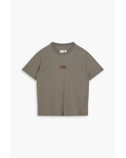 MM6 by Maison Margiela Gray Cotton-Jersey T-Shirt for men