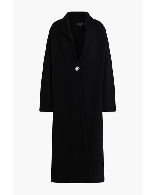 Rag & Bone Black Bridget Wool-Blend Coat