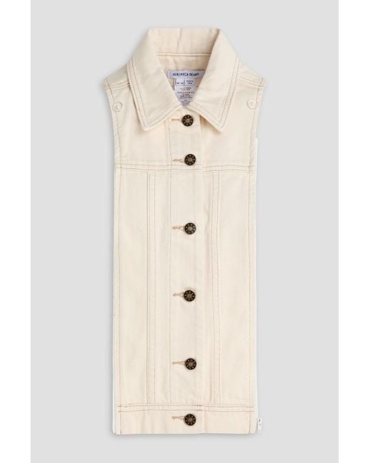 Veronica Beard Natural Slate Denim Dickey