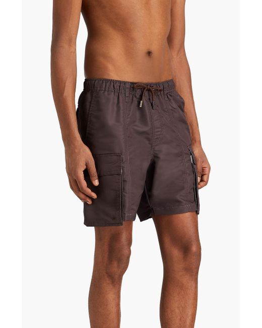 Jacquemus Purple Mid-length Embroidered Swim Shorts for men