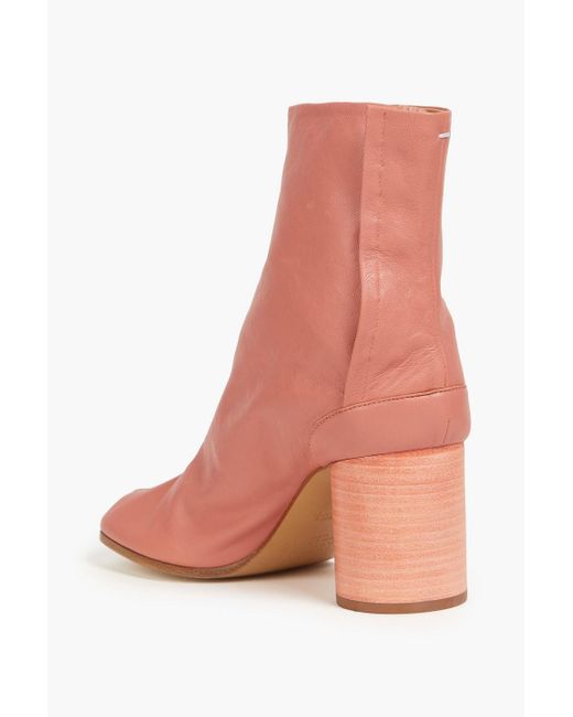 Maison Margiela Pink Leather Ankle Boots