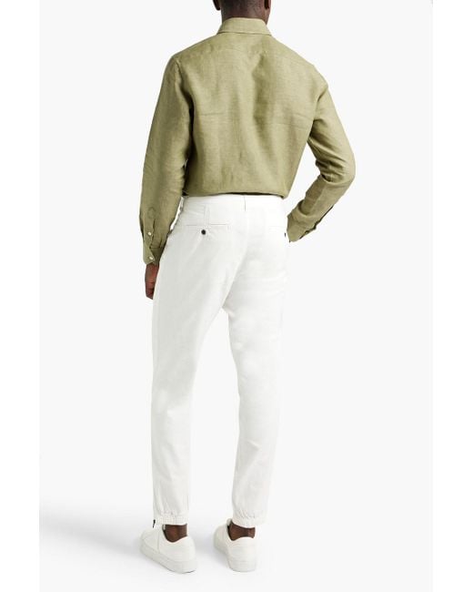 Onia White Traveler Linen-blend Pants for men